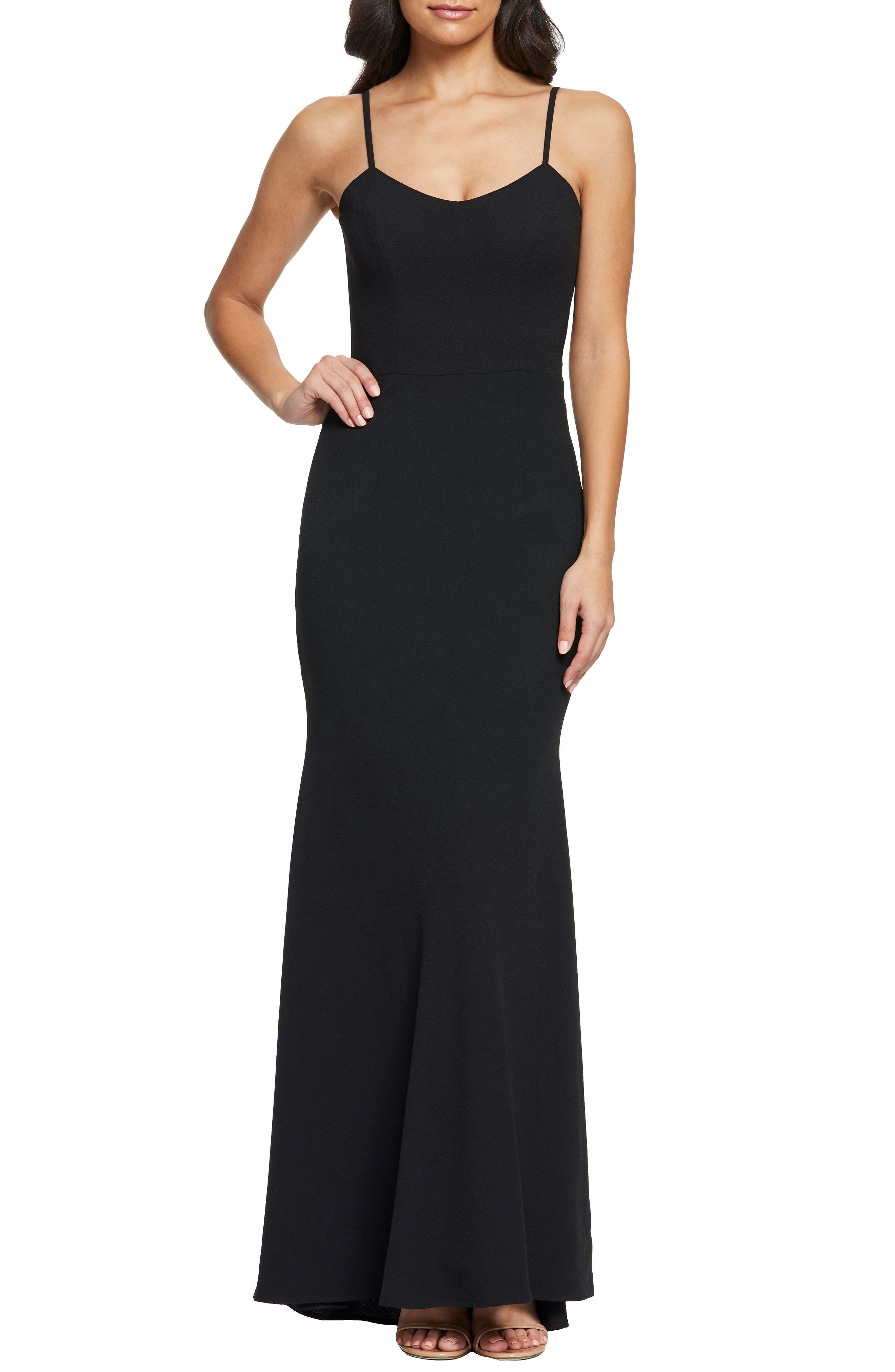 Dress The Population Jodi Crepe Evening Dress, Black