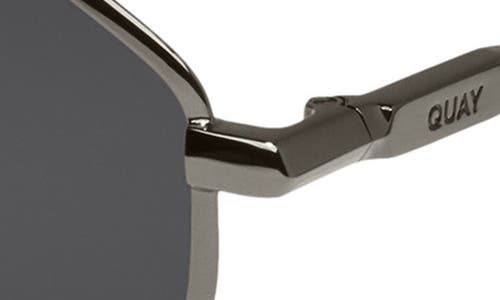 Quay Australia En Route 57mm Aviator Sunglasses In Gunmetal/smoke