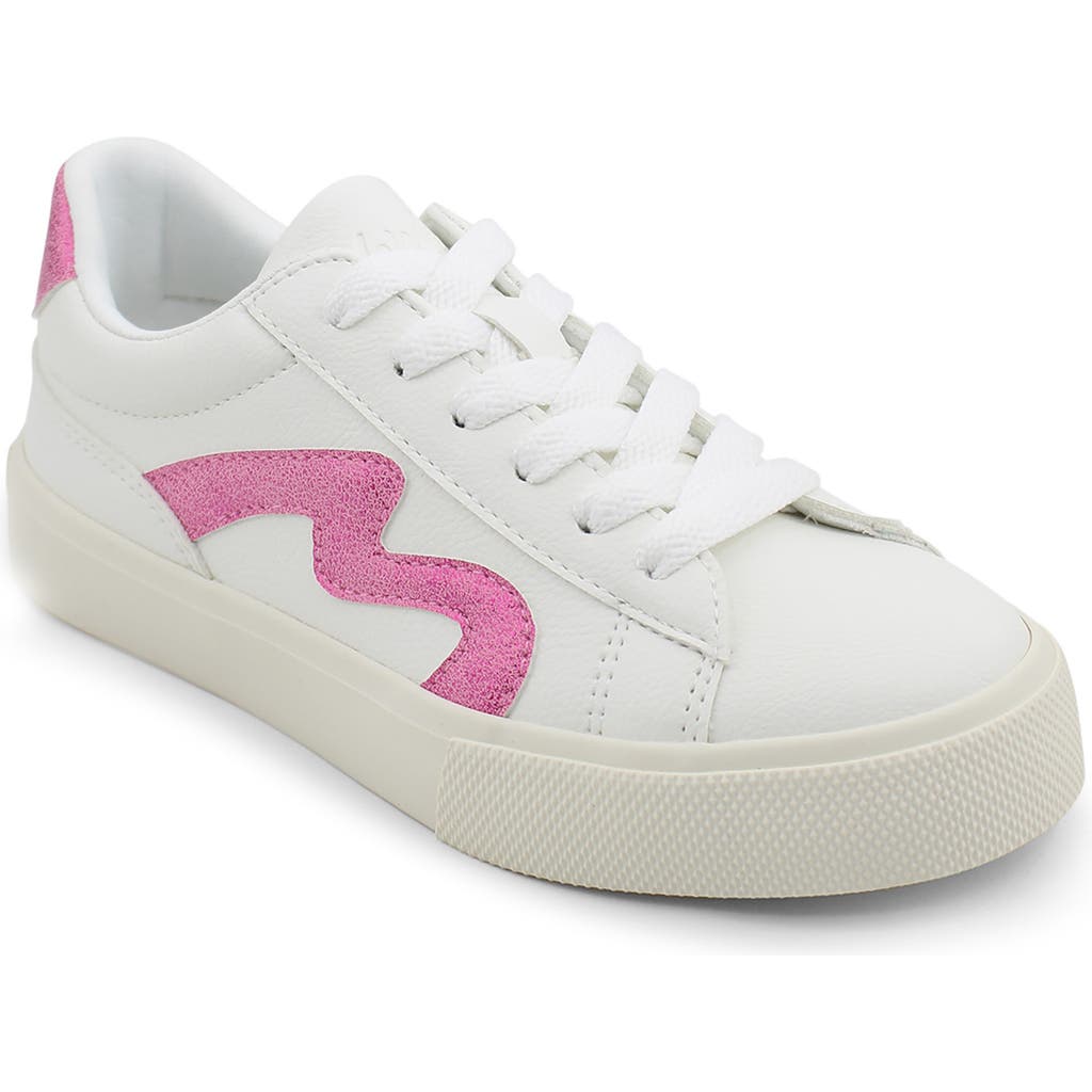 Shop Blowfish Footwear Kids' Vice Sneaker In White/pink