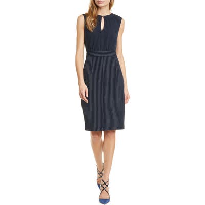 Ted Baker London Mock 2-Piece Sheath Dress, (fits like 00 US) - Blue