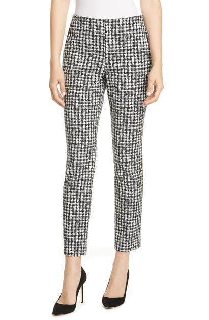 Click to view more detailed imagery on our partner's website Boss Tarera Slim Jacquard Ankle Pants In Black Fantasy