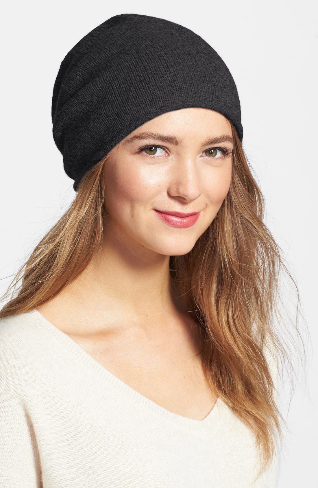 Halogen® Slouchy Cashmere Beanie | Nordstrom