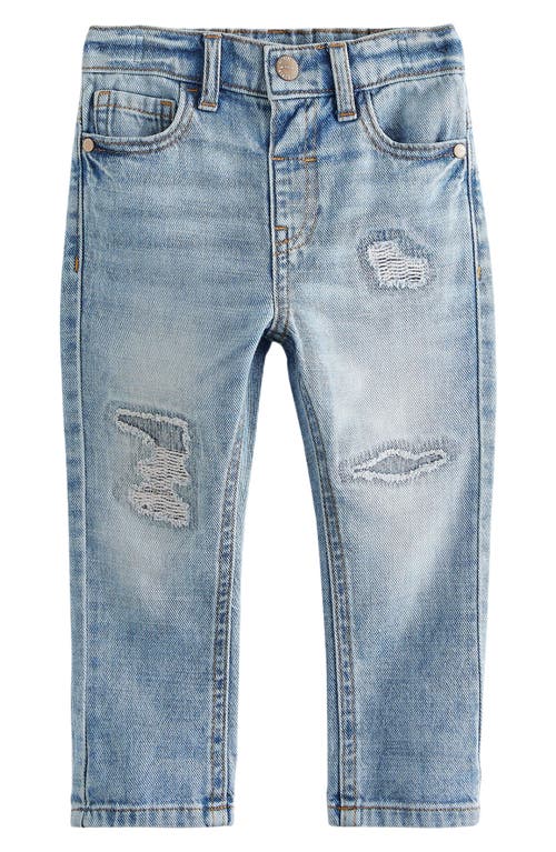 NEXT Kids' Ripped Nonstretch Denim Jeans Blue at Nordstrom,