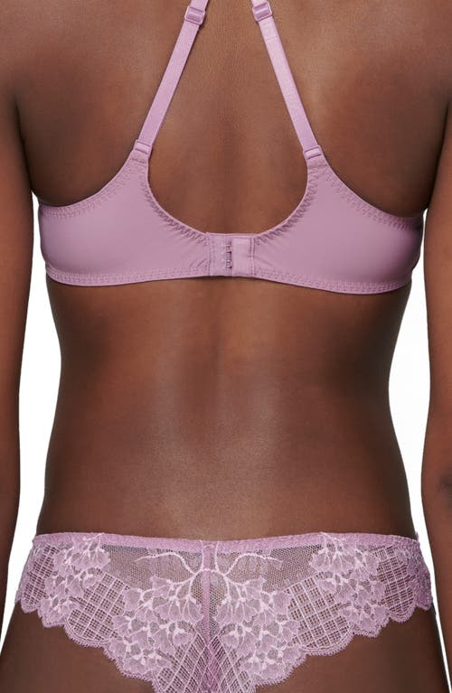 Shop Simone Perele Reve Underwire 3d Plunge Bra In Glamorous Mauve