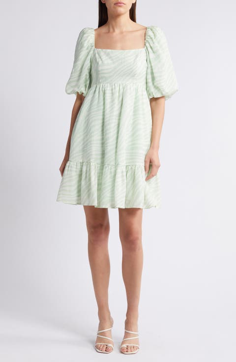 Puff Sleeve Babydoll Dress