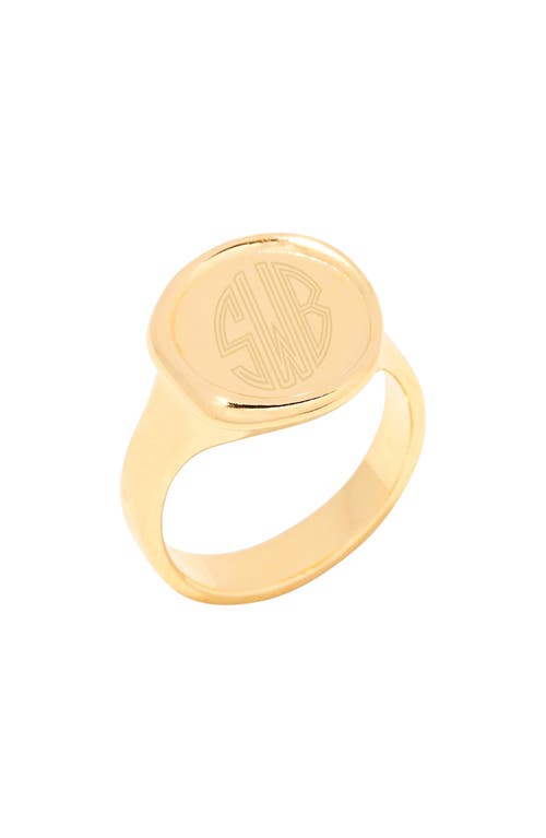 Sadie Monogram Signet Ring in Gold