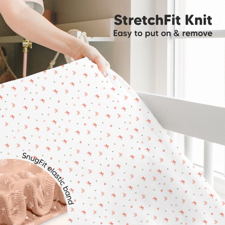 Keababies Isla Fitted Mini Crib Sheets In Butterflies