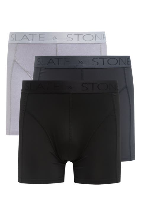 Buffalo David Bitton Men's Knit Boxers Black Cotton Underwear 3-Pack Size M