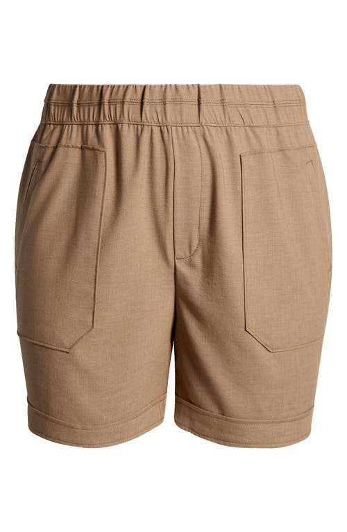 Shop Wit & Wisdom Skyrise Patch Pocket High Waist Shorts In Sandalwood