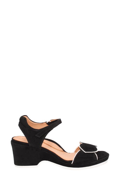 Shop L'amour Des Pieds Marora Wedge Sandal In Black/white