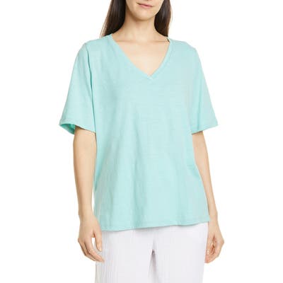 Eileen Fisher V-Neck Organic Cotton Tee