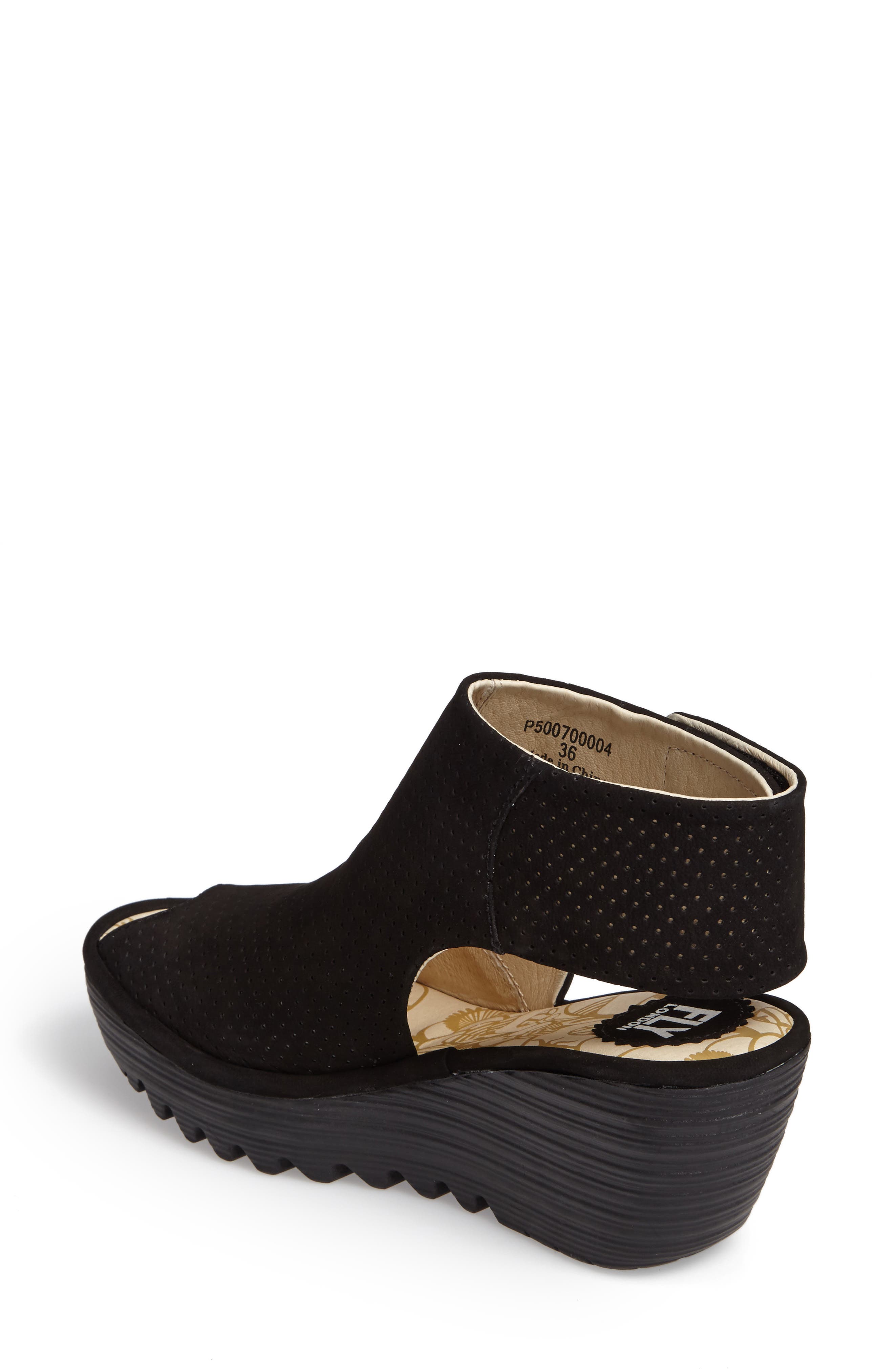 fly london open toe wedge
