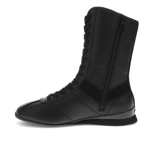 Pony Womens Ko-80 High Classic Genuine Leather And Suede Premium Lace Up Athletic Sneaker Shoe In Black