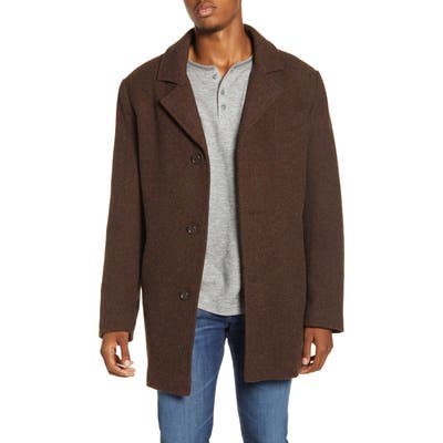 Pendleton Iconic Manhattan Melange Wool Blend Coat, Brown