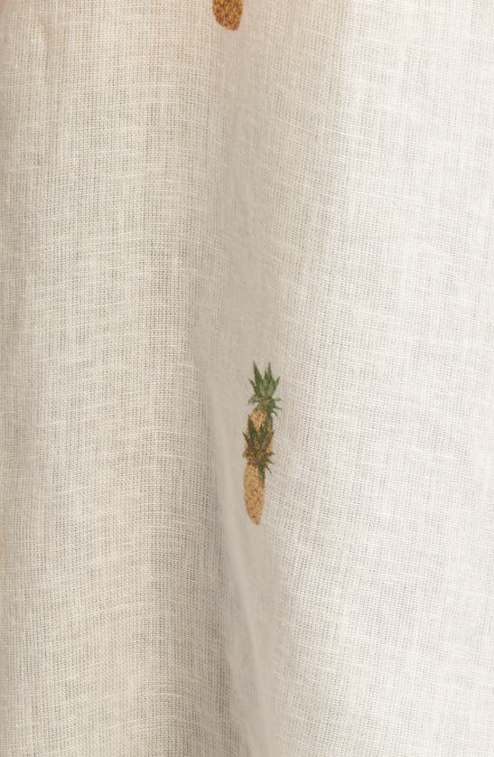 Shop Rails Charli Palm Tree & Pineapple Linen Blend Button-up Shirt In Hanalei