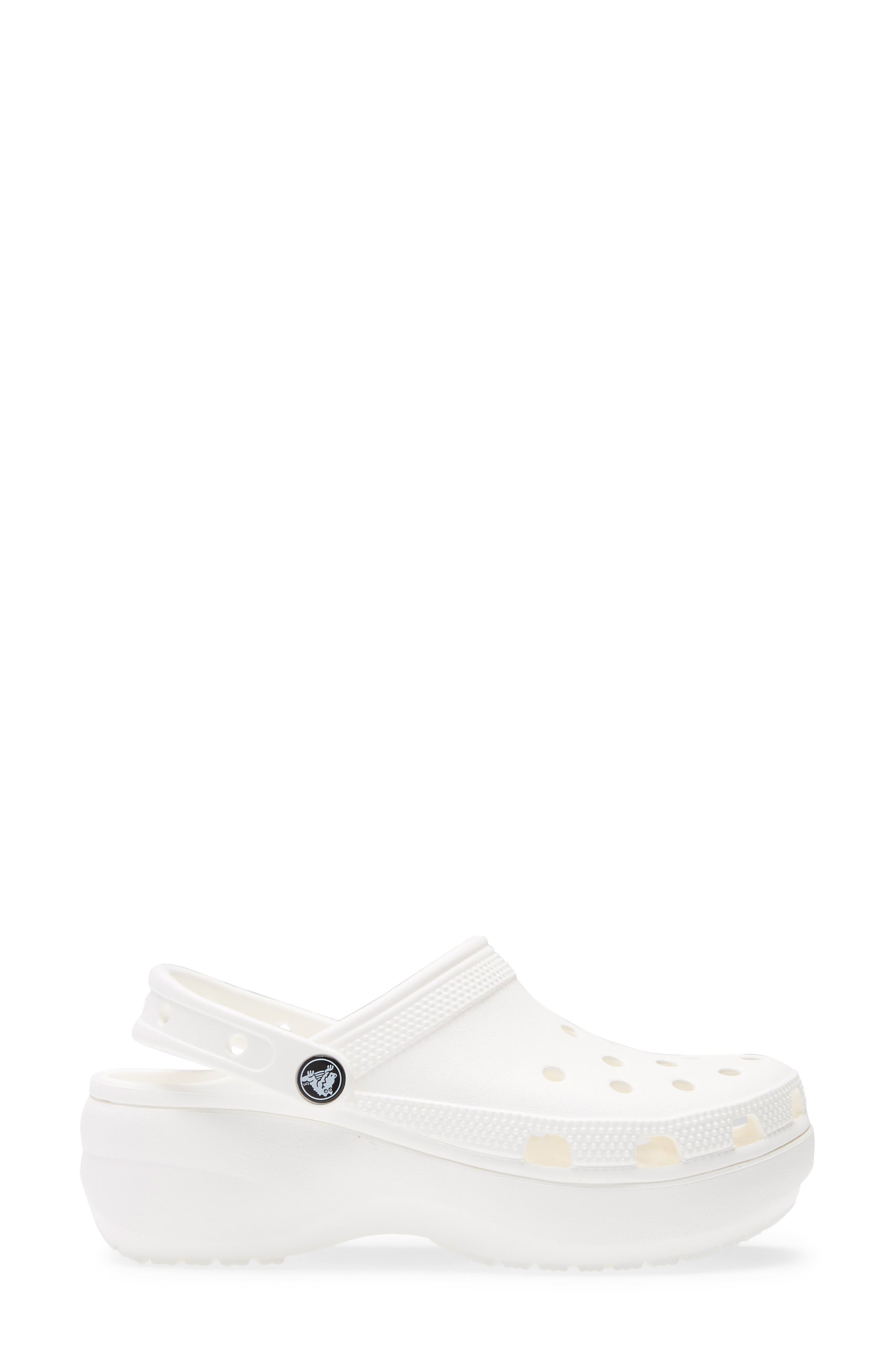 crocs white platform