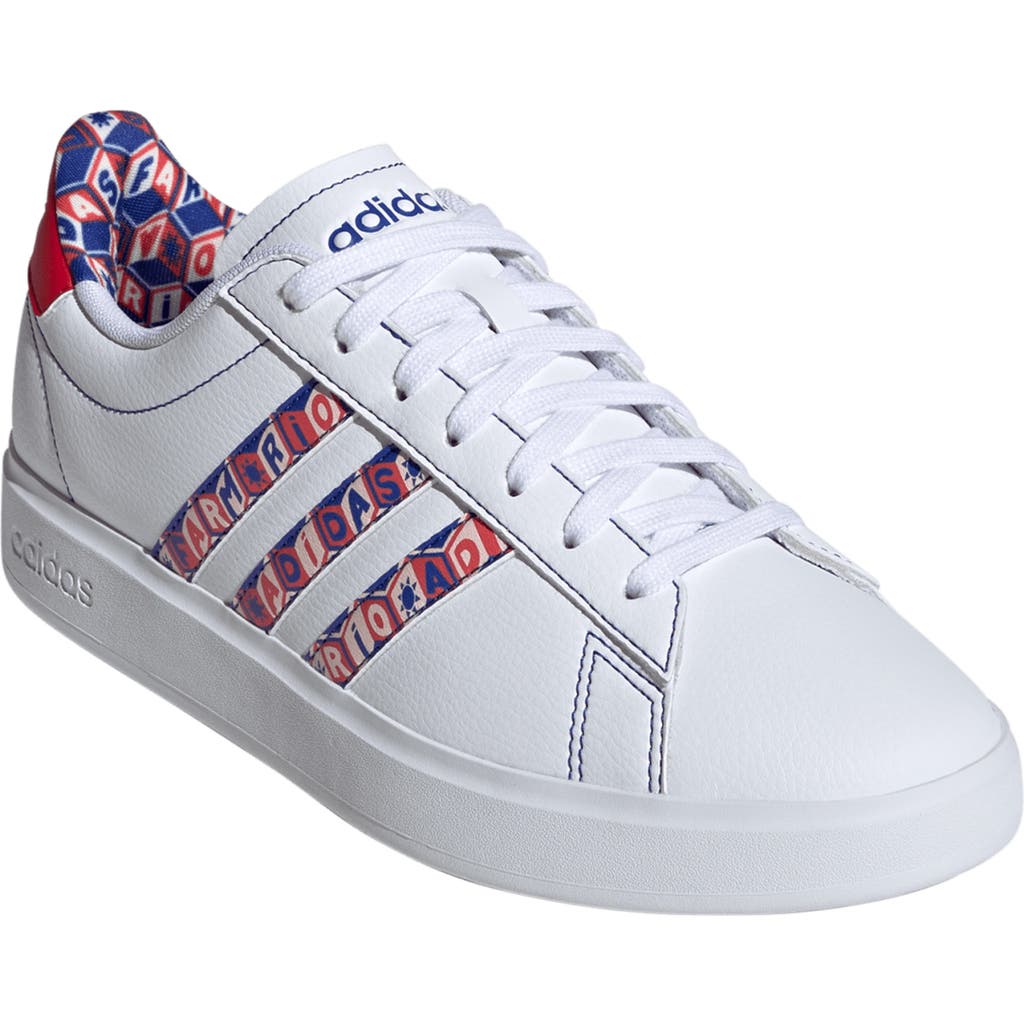 Shop Adidas Originals Adidas Grand Court 2.0 Sneaker In White/red 2/ftwr White