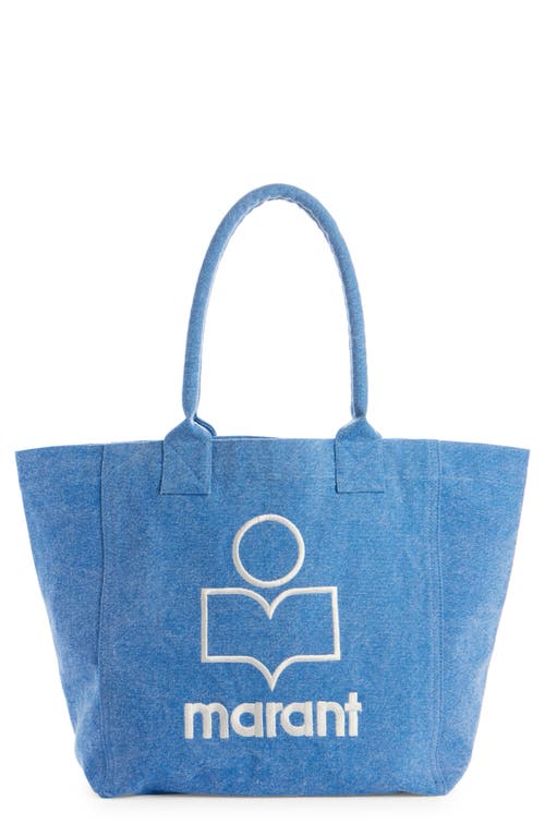 Isabel Marant Small Yenky Logo-embroidered Tote Bag In Blue