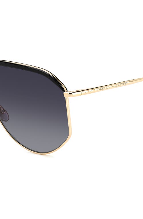 Shop Isabel Marant 64mm Oversize Aviator Sunglasses In Gold Black/grey Shaded