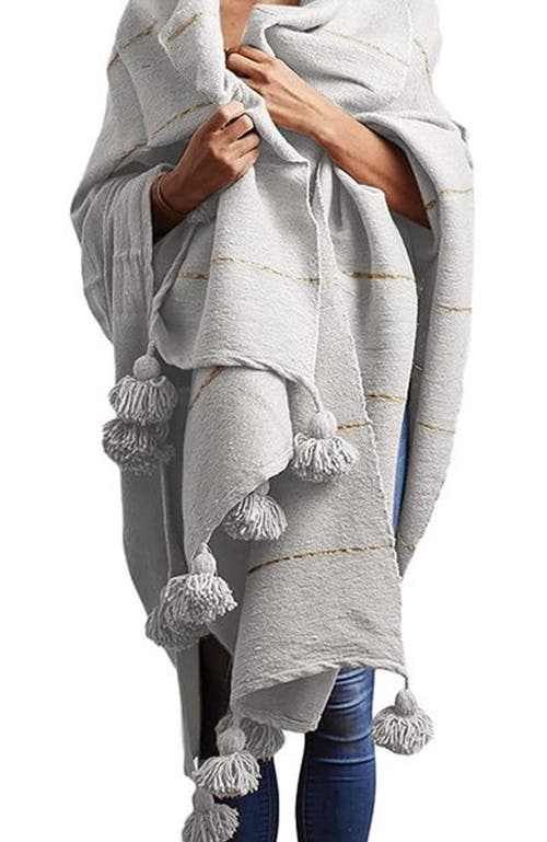 Verve Culture Moroccan Cotton Blanket In Off White