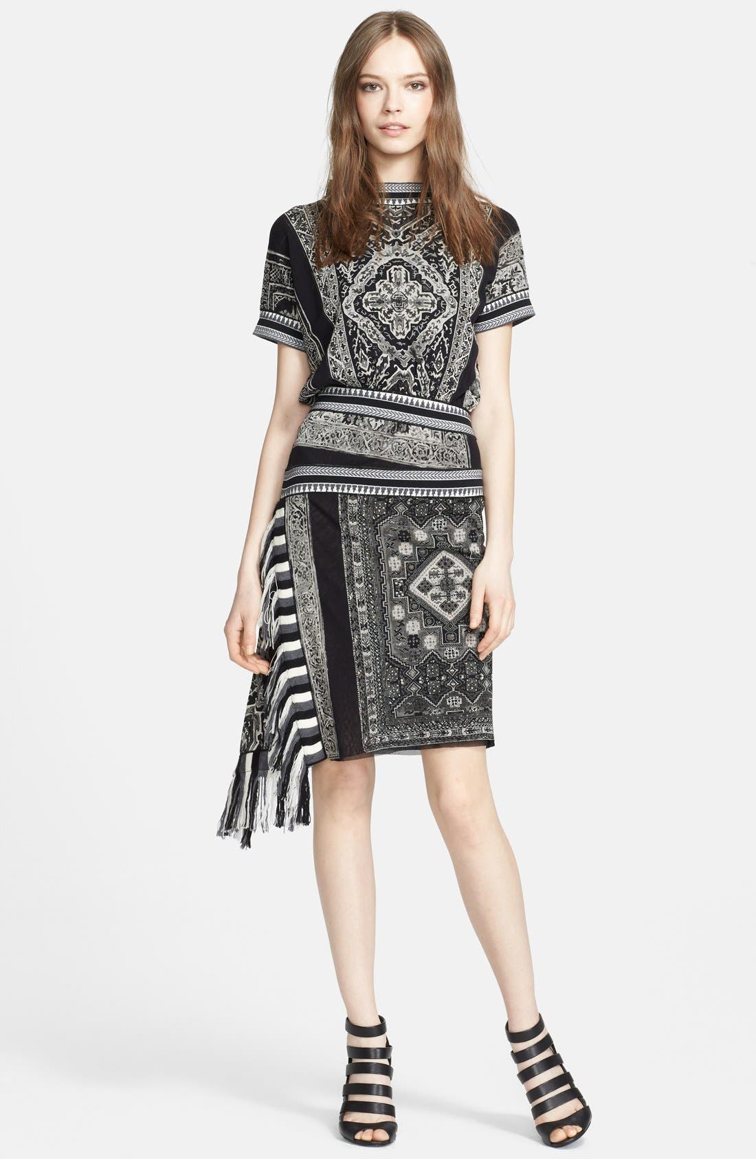Jean Paul Gaultier 'Soleil' Print Asymmetrical Fringe Dress Nordstrom