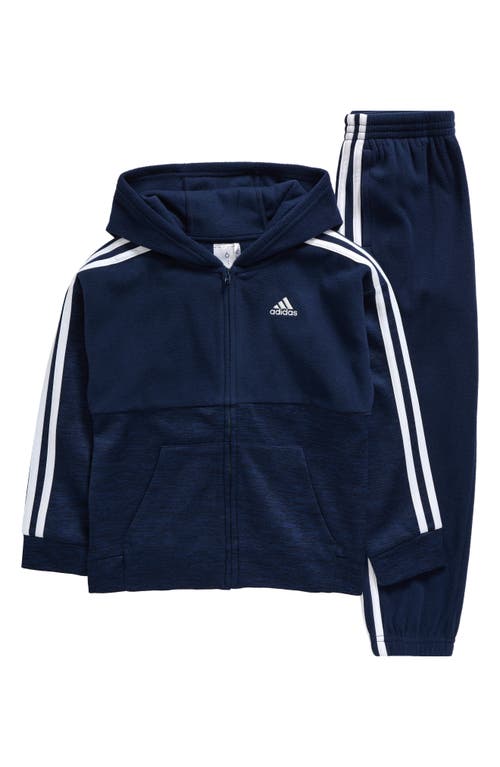 Adidas Originals Adidas Kids' Fleece Zip Hoodie & Joggers Track Set In Navy