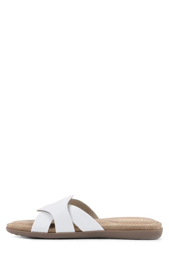 Cliffs By White Mountain Fortunate Woven Sandal In White/ Burnished/ Smooth