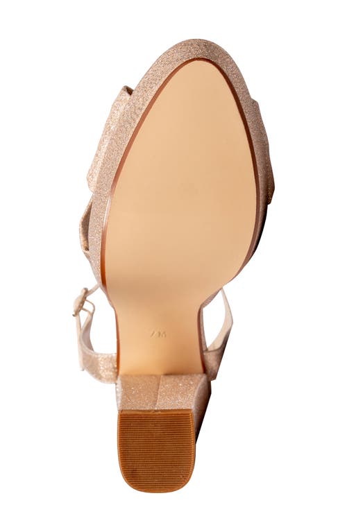 Touch Ups Sailor Ankle Strap Platform Sandal In Champagne