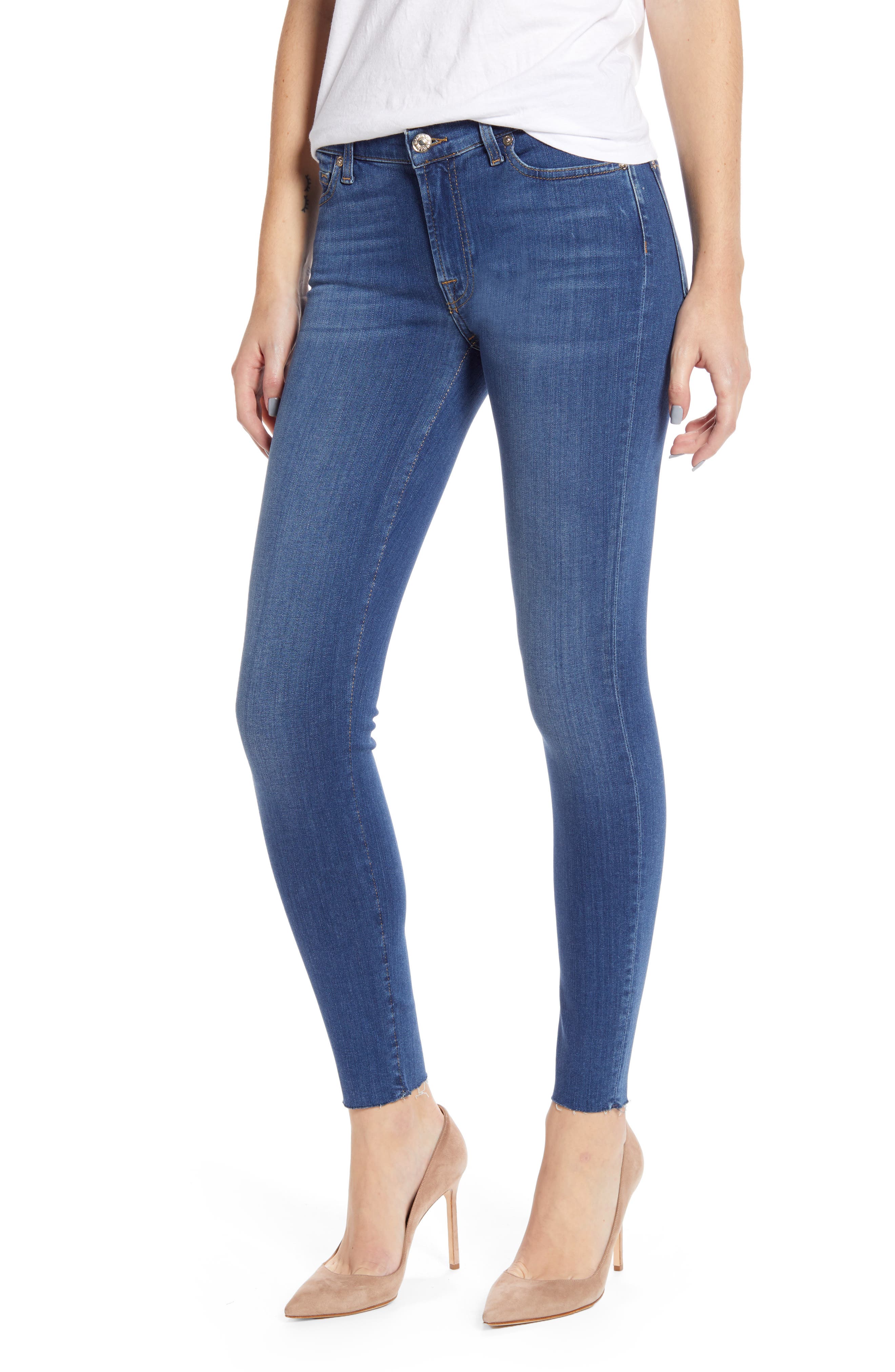 7 for all mankind slim illusion luxe high waist skinny