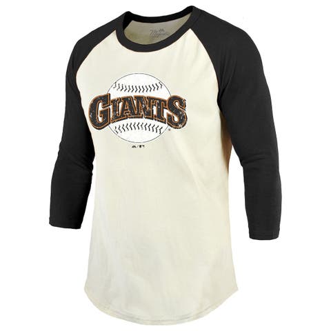 Women's Majestic Threads Deshaun Watson Cream/Brown Cleveland Browns Name &  Number Raglan 3/4 Sleeve T-Shirt