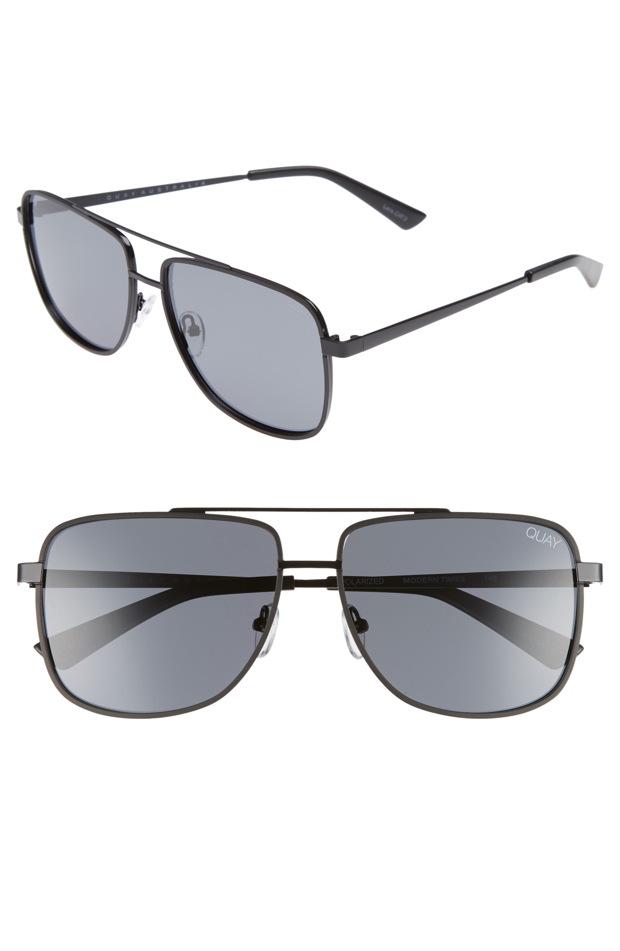 Quay Australia Modern Times 57mm Polarized Aviator Sunglasses Nordstrom