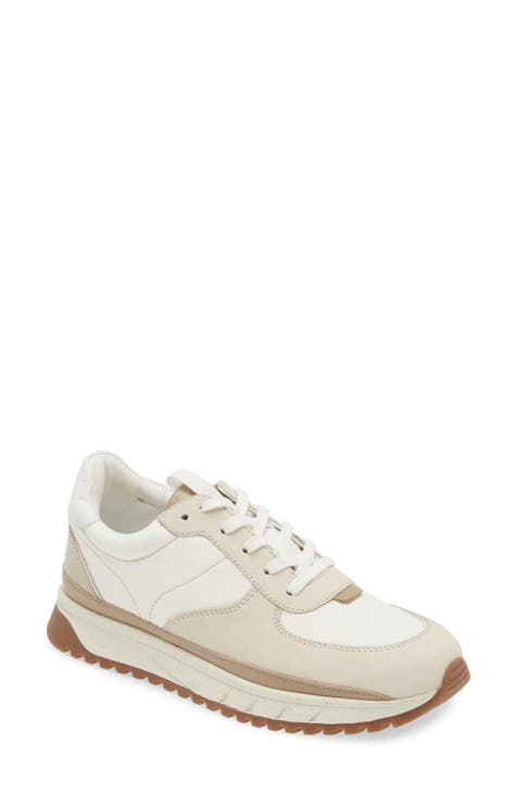 Madewell Kickoff Trainer Sneakers in Neutral Colorblock Leather - Size 5-M