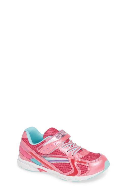 Tsukihoshi Kids'  Glitz Washable Sneaker In Hot Pink/mint