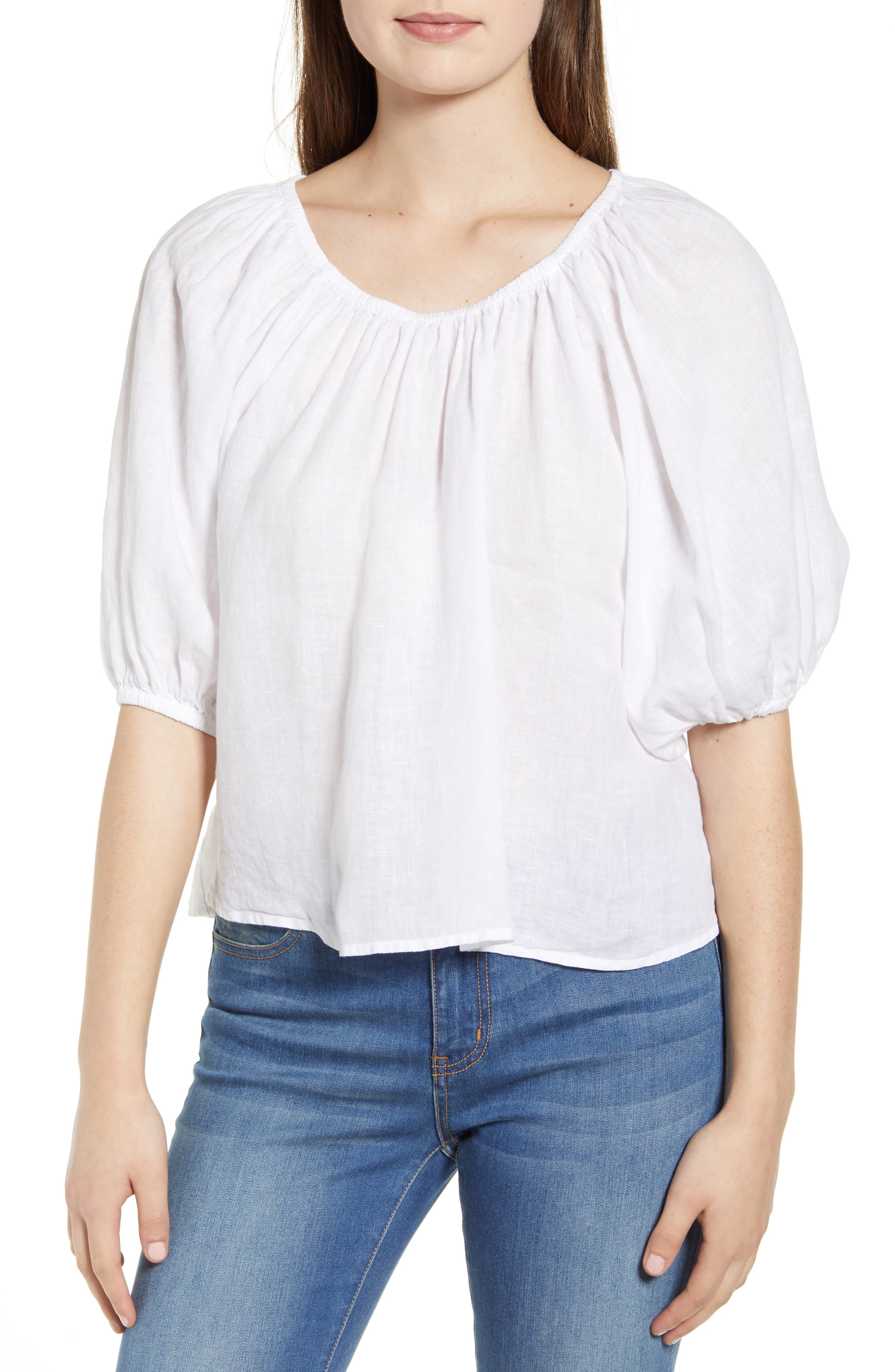 linen peasant blouse