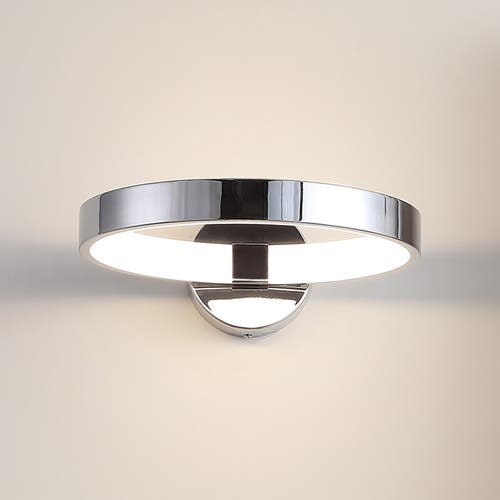 Jonathan Y Nathaniel Dimmable Integrated Led Metal Wall Sconce In Chrome
