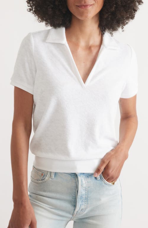 Marine Layer Terry Cloth Polo White at Nordstrom,