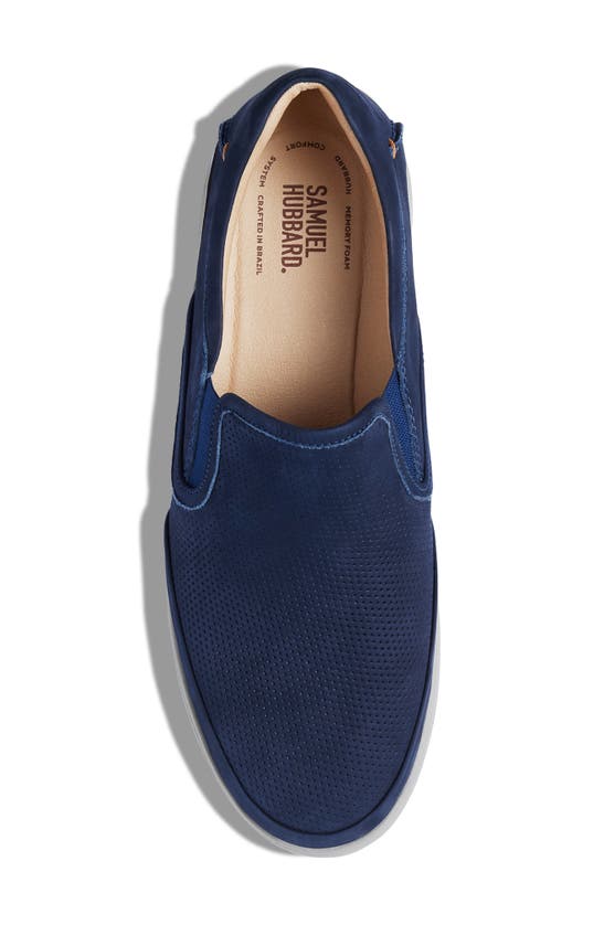 Shop Samuel Hubbard Featherlight Olema Slip-on Sneaker In Navy Nubuck