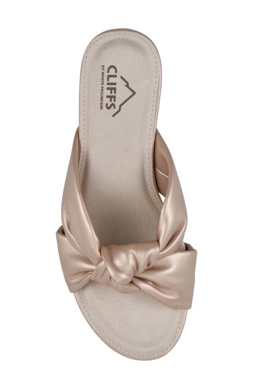 Shop Cliffs By White Mountain Candie Wedge Sandal In Rose Gold/met/smooth