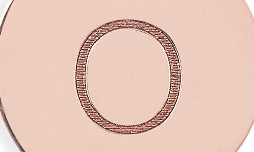 Meshmerise Initial Disc Pendant Necklace In Rose-o