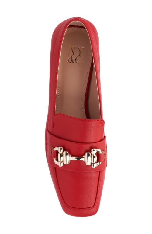 New York And Company Damara Horsebit Loafer In Red
