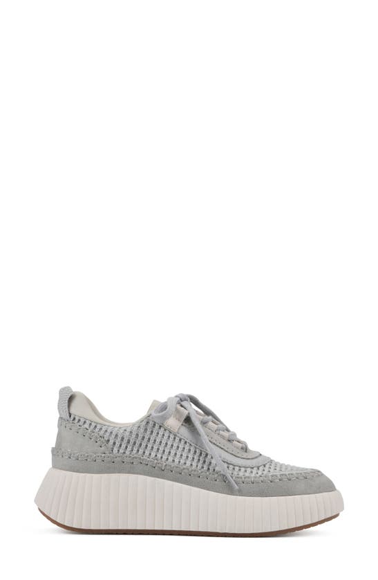 Shop White Mountain Footwear Dynastic Knit Sneaker In Light Grey/ Fabric