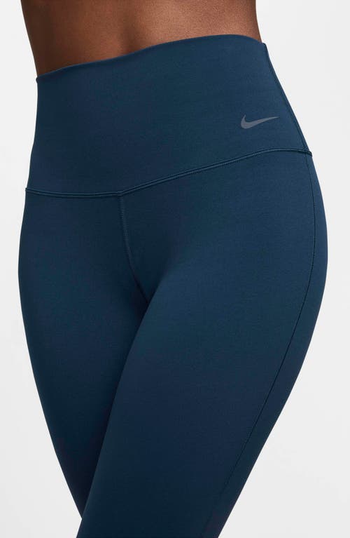 Shop Nike Dri-fit Flare Leggings In Armory Navy/black