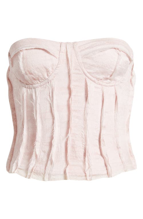 Mistress Rocks Strapless Corset Top In Pink Icing