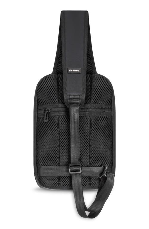Champs Onyx Waterproof Sling Bag In Black