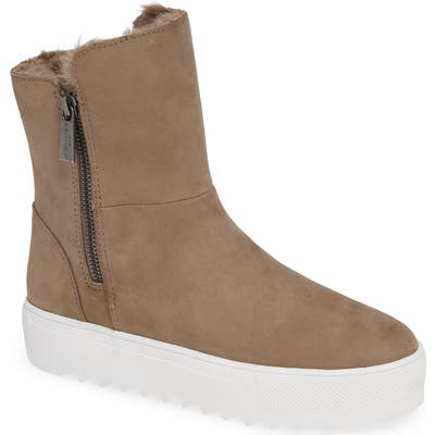 Jslides Selene Faux Fur Lined Waterproof Boot- Brown