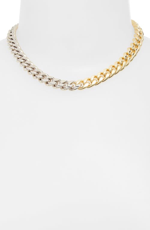 Shymi Tori Cuban Chain Choker Necklace In Gold/silver