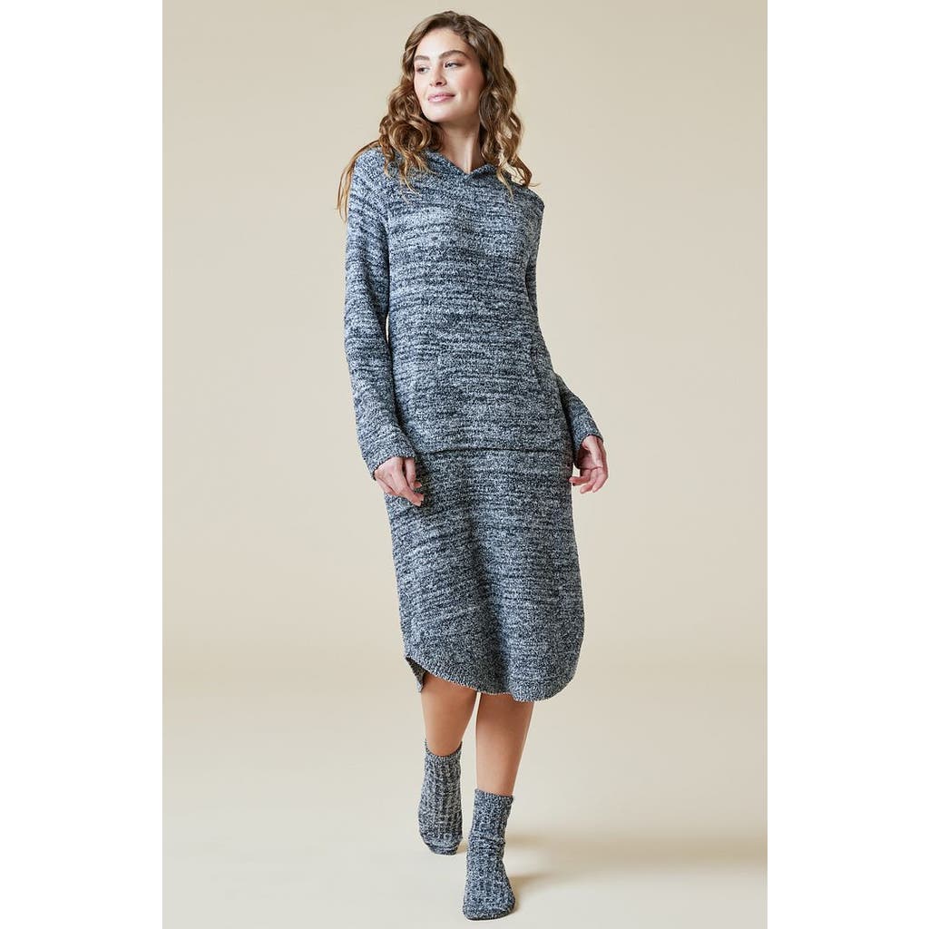 Softies Heather Marshmallow Hooded Lounger In Heather Black