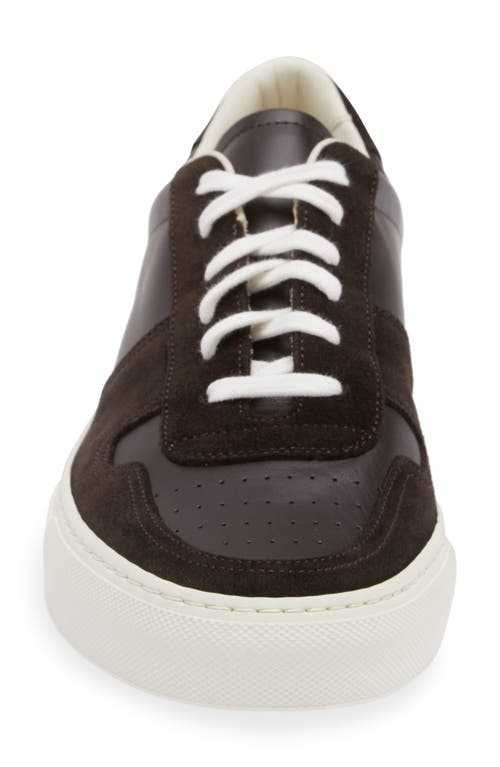 Shop Common Projects Bball Duo Sneaker In Coffee