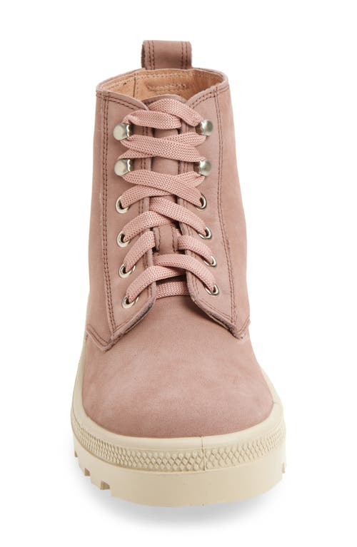 Naot Canoe Lug Boot In Mauve Nubuck