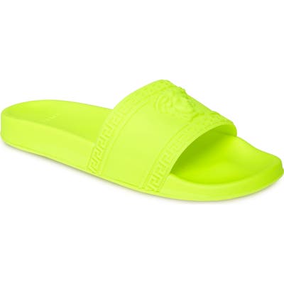 Versace Palazzo Medusa Slide Sandal, US / 44EU - Yellow